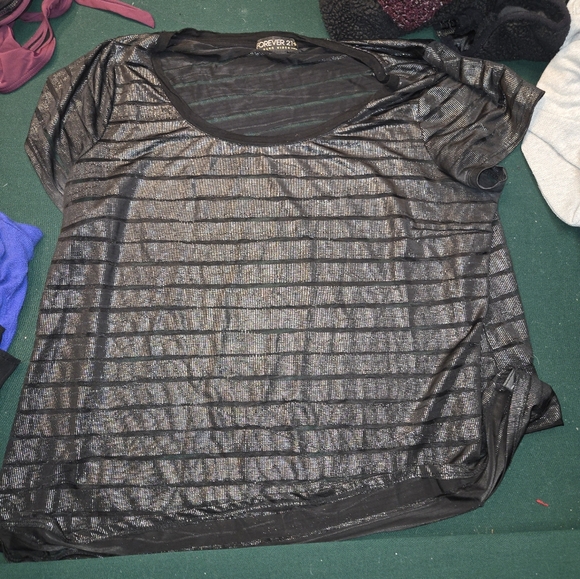 Black meshy top from forever 21 - Picture 1 of 2